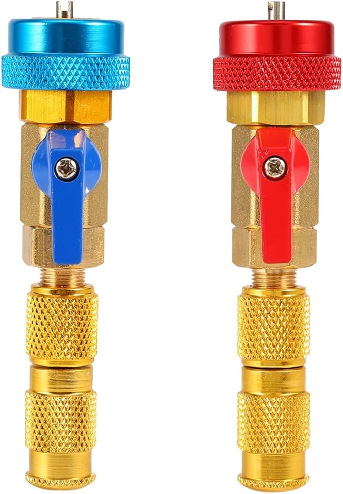 Car Valve Core Compressor Tool,Air Conditioning R134A Valve Core Quick Remover Installer High Low Pressure Tool