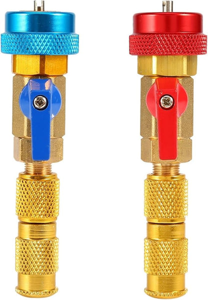 Car Valve Core Compressor Tool,Air Conditioning R134A Valve Core Quick Remover Installer High Low Pressure Tool