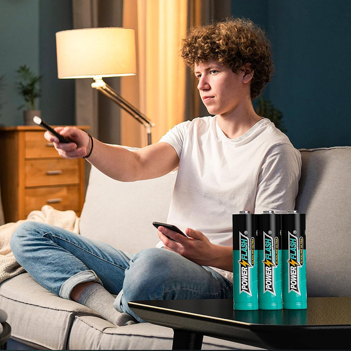 4 Count AA Batteries, with Long-Lasting Power, Leakproof Design, 10 Years Shelf Life, Alkaline AA Battery for Household and Office Devices