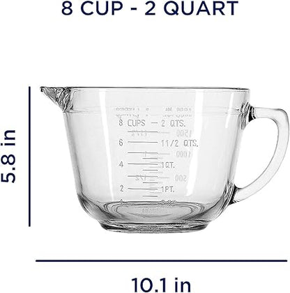 Anchor Hocking Batter Bowl, 2 Quart Glass Mixing Bowl