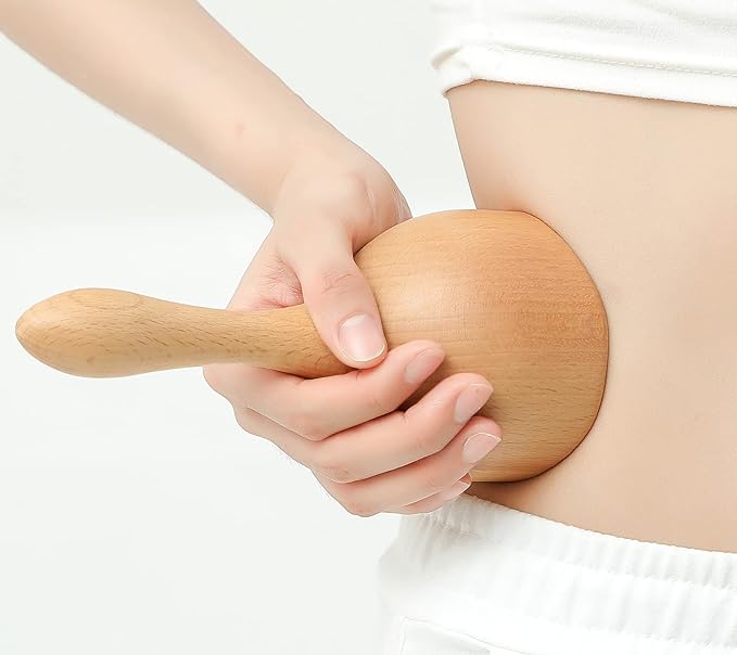 Handhleld - Wooden massage cup for wood therapy, body sculpting tools for wood therapy, lymphatic drainage, anti-cellulite, muscle pain relief