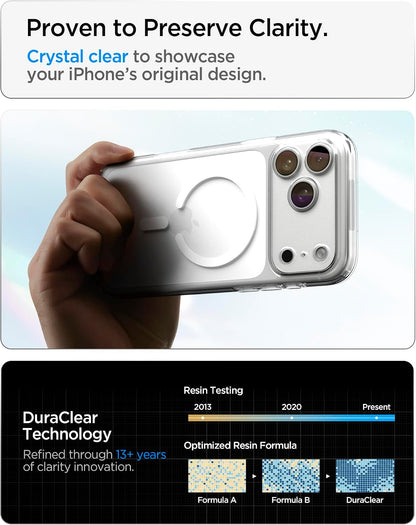 iPhone 17 Pro Max Case, Ultra Hybrid MagFit [TPU Covered Camera Control] [Anti-Yellowing] [Compatible with Magsafe] - Clear