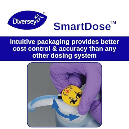 Diversey-5019237CT Crew Non-Acid Bowl and Bathroom Disinfectant Cleaner - Blue