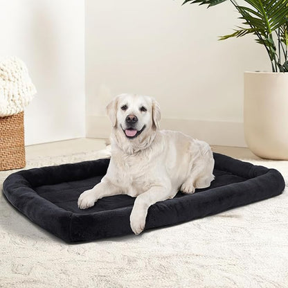 Patas Lague Bolster Dog Bed for Extra Small Dogs 16''x12'', Soft Warm Foam Pet Sofa Bed, Machine Washable Pet Cat Crate Mat for Toy Breeds, Black
