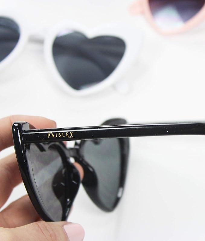 Heart Sunglasses, Heart Sunglasses for Women Trendy Cat Eye Love Shaped Sunglasses