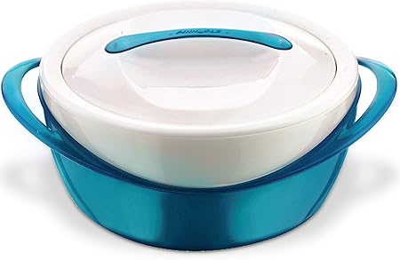 Pinnacle Large Insulated Casserole Dish with Lid 2.6 qt. Elegant Hot Pot Food WarmerCooler -Thermal SoupSalad Serving Bowl Stainless Steel Hot Food ContainerBest Gift Set for Moms Holidays Teal