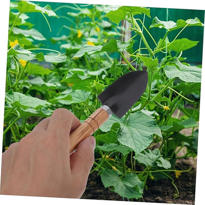 PartyKindom 1 Set Set Garden Tool Set Trowel Garden Tool Heavy Duty Gardening Kit Small Garden Tool Garden Tool Kit Gardening Hand Tools Cultivator Hand Rake Hand Trowel Hand Shovel Black Wood