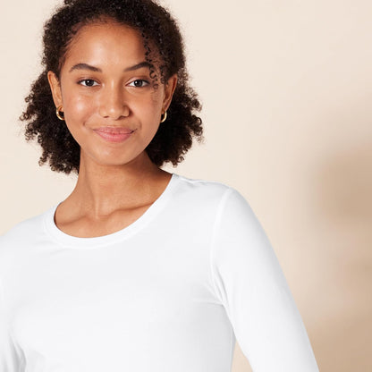 Essentials Women's Regular-Fit Long Sleeve Crewneck T-Shirt