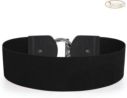 JASGOOD Women Wide Elastic Waist Belt Fashion Stretchy Dress Belt Fit Waist 35"-39"