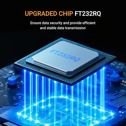 USB to DB9 Male RS232 Cable Us232R 1M Converter Cable with Chip FT232RQ Supports All Computer Systems, Up to 1M Transmission Rate, No Need Drivers
