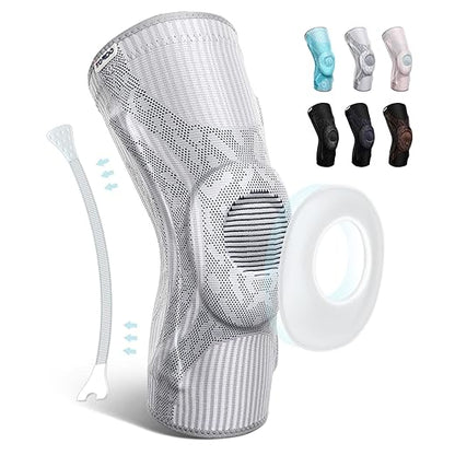 TORDO Knee Brace Compression Knee Sleeves Gel Pad Support & Side Stabilizers for Knee Pain, Patella Tendon Stabilizing, Meniscus Tear, Joint Pain Relief ACL for Man & Women Gym Weightlifting, Running