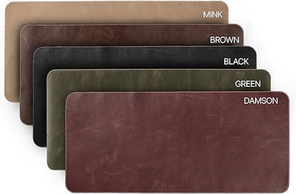 Londo Top Grain Leather Extended Mouse Pad  Large Desk Mat for Office  Gaming, Smooth Writing Surface, Non-Slip Base, Durable  Stylish Workspace Accessory