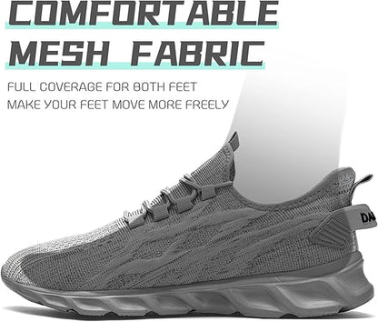 QIJGS Running Shoes for Men Gym Tennis Athletic Mesh Sneakers Lightweight Sports Fashion Workout Casual Shoes