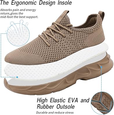 Womens Running Shoes Lightweight Breathable No Slip Sneakers Gym Athletic Workout Casual Sports Walking Tennis Shoes