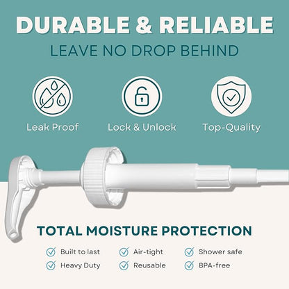 Gallon Pump Dispenser - for Plastic or Glass Bottles - Heavy-Duty Leak Proof for Commercial and Household Use - Plastic Pump for Gallon Jug - Non-BPA Plastic (Pack of 2)