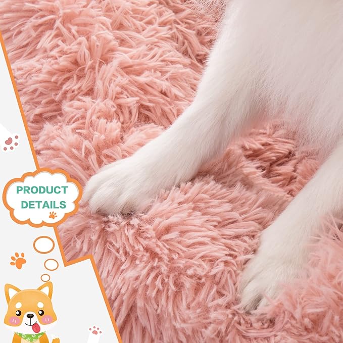 NOYAL Calming Dog Bed Donut Anti Anxiety Fluffy Dog Bed for Small Medium Dog and Cat