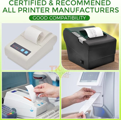 (10 Rolls) 3 18" x 230' Thermal Paper, Premium Quality POS Receipt Paper for Retail Business Cash Register, Fits Most Credit Card Terminal Point Of Sale