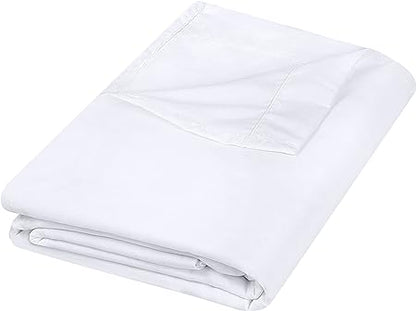 Utopia Bedding Flat Sheet - 1 Pack (Queen, White) - Soft Brushed Microfiber Fabric - Shrinkage  Fade Resistant Top Sheet - Easy Care Bed Sheet