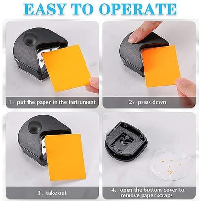 YUENTOEN Paper Corner Rounder, 4mm Corner Cutter Punch Tool for Paper Crafts, Photo, Cardstock, DIY Projects, Laminate, Card Making and Scrapbooking(Black)