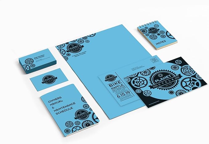 Astrobrights Color Card Stock, 8 12" x 11", FSC Certified, 30 Recycled, 65 Lb, Lunar Blue, Pack of 250