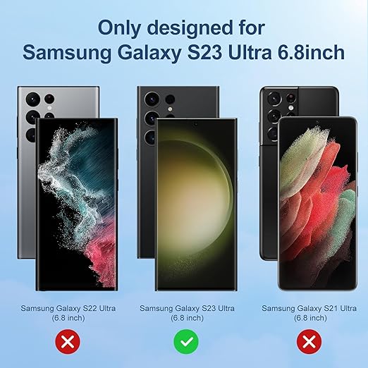 LK 2 Pack for Samsung Galaxy S23 Ultra Screen Protector [Not Glass] Anti-Scratch, Full Coverage Privacy Screen Protector for Galaxy S23 Ultra, HD Ultra-Thin, Case Friendly