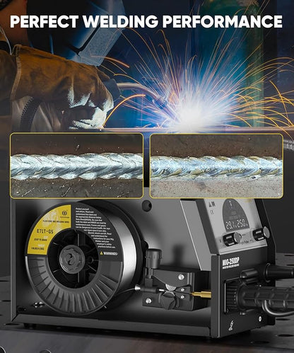 H HZXVOGEN E71T-GS .030''Gasless Flux Core MIG Welding Wire for Steel - 10 Pound Spool