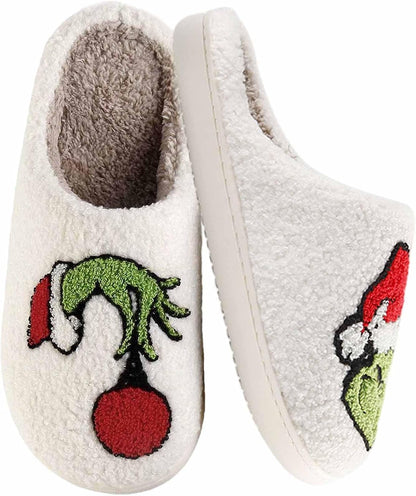 Christmas Slippers For Women Men Women's Cozy House Slippers With a Classic Plaid Pattern In Red And Black For Christmas Indoor Outdoor