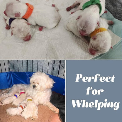 Artilife Dog Whelping Box,Dog Whelping Box Pool,Whelping Box for Dogs Birthing,Welping Box Whelping Pen Whelping Box for Puppies Whelping Supplies (Blue, 47" Dia.x12 H(120x30cm))