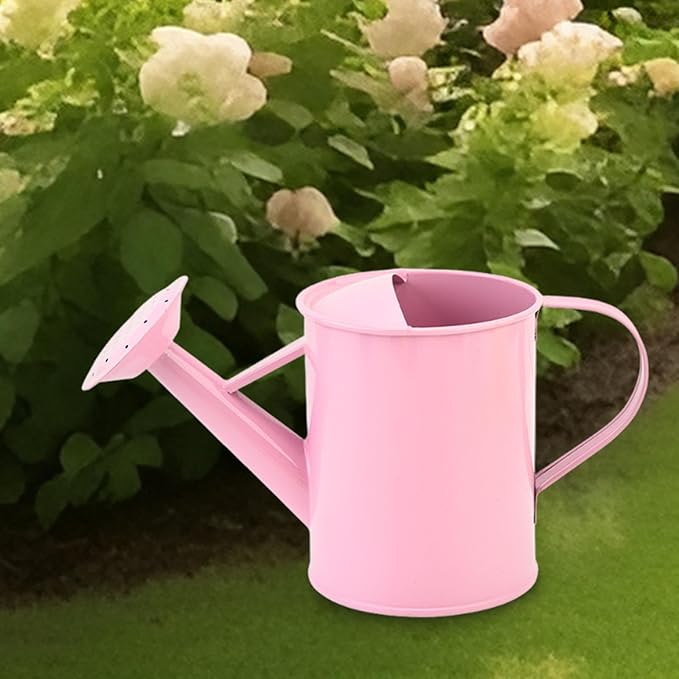 Watering Can Garden Bucket Versatile,Smooth Surface Flower Container, Garden Watering Pot for OutdoorIndoor Plants Lovers Patio,600ml, Pink