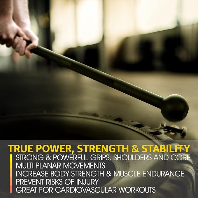Yes4All Steel Mace Bell for Strength Training For Woman & Man (10 lbs)