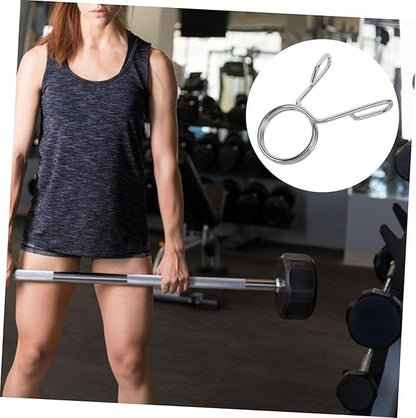 Yardwe Barbell Clamps Ergonomic Dumbbell Clips Quick Attachment for Weightlifting Fit for Gym Equipment Spring Clip Collars for Strength Training