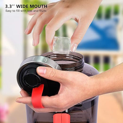 0.9 Gallon Water Bottle Sports Water Jugs Robust 108oz Large Reusable Water Bottles Leak Proof Motivational Plastic Drinking Container for Sport Travel Camping Outdoor
