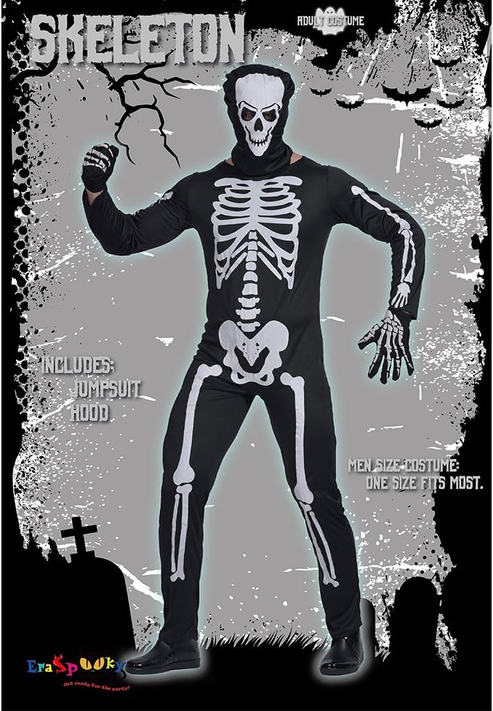 EraSpooky Men Skeleton Halloween Costume
