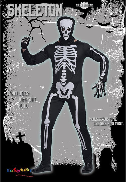 EraSpooky Men Skeleton Halloween Costume