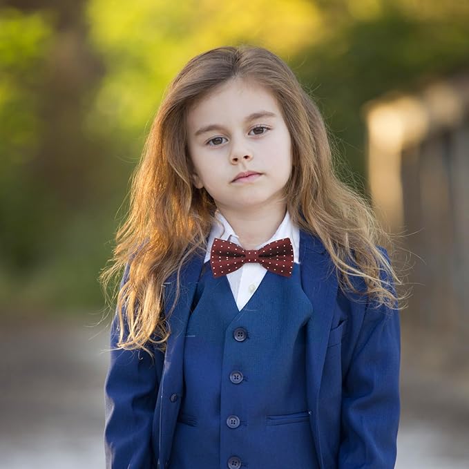 Boys Bow Tie Pre-Tied Adjustable Kids Bow Ties Stripe Toddler Bow Tie for Boys Girls Kids Toddler Baby