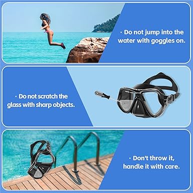 Freela Swim Goggles with Nose Cover Adult Swimming Goggles 180Clear View Snorkeling Diving Mask for Pool Beach