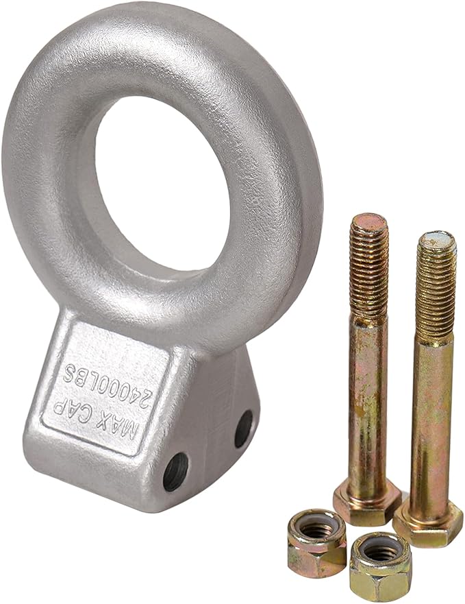 48660 Raw Steel Pintle Hitch Lunette Ring 3-Inch ID, 24,000 lbs, Channel Mount Required