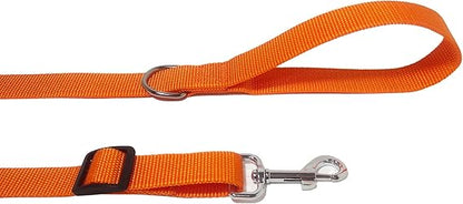 6FT 10FT Adjustable Dog Leash, Nylon Dog Leashes for Medium Large Dogs (6FT, Orange)