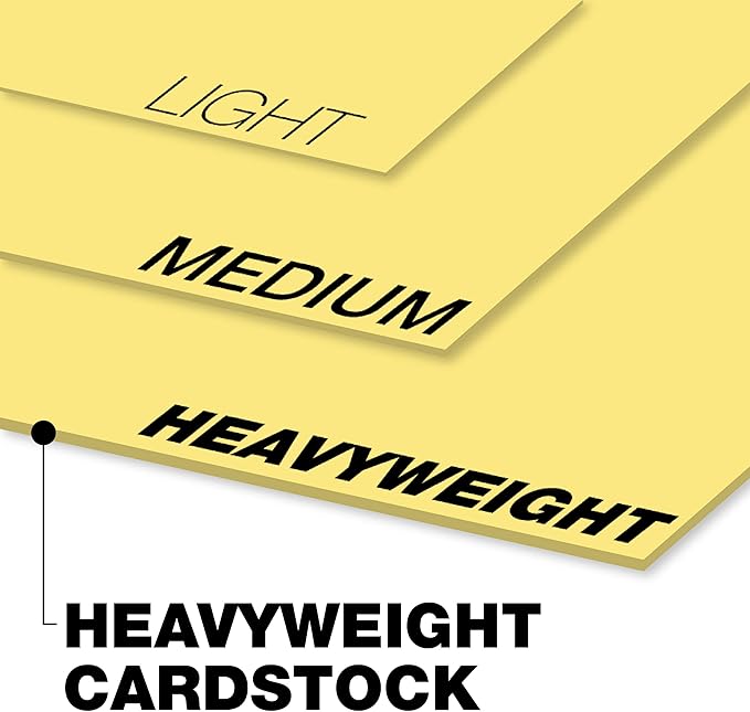 Springhill 8.5a x 11a Buff Yellow Colored Cardstock Paper, 110lb, 199gsm, 250 Sheets (1 Ream) a Premium Heavy Cardstock, Printer Paper with Smooth Finish for Cards, Flyers, Scrapbooking a 055300R