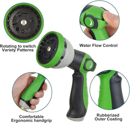 75Ft Metal Garden Hose durable stainless steel Water Hose, flexible, lightweight hose is resistant to kinks and tangles.With 10-way nozzle, strong 34 metal fittings, and a Stop Valve.