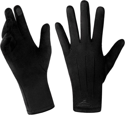 Achiou Women Winter Touchscreen Gloves Soft Comfortable Thermal Elastic Stretch Texting Glove for Traveling, Cycling, Running