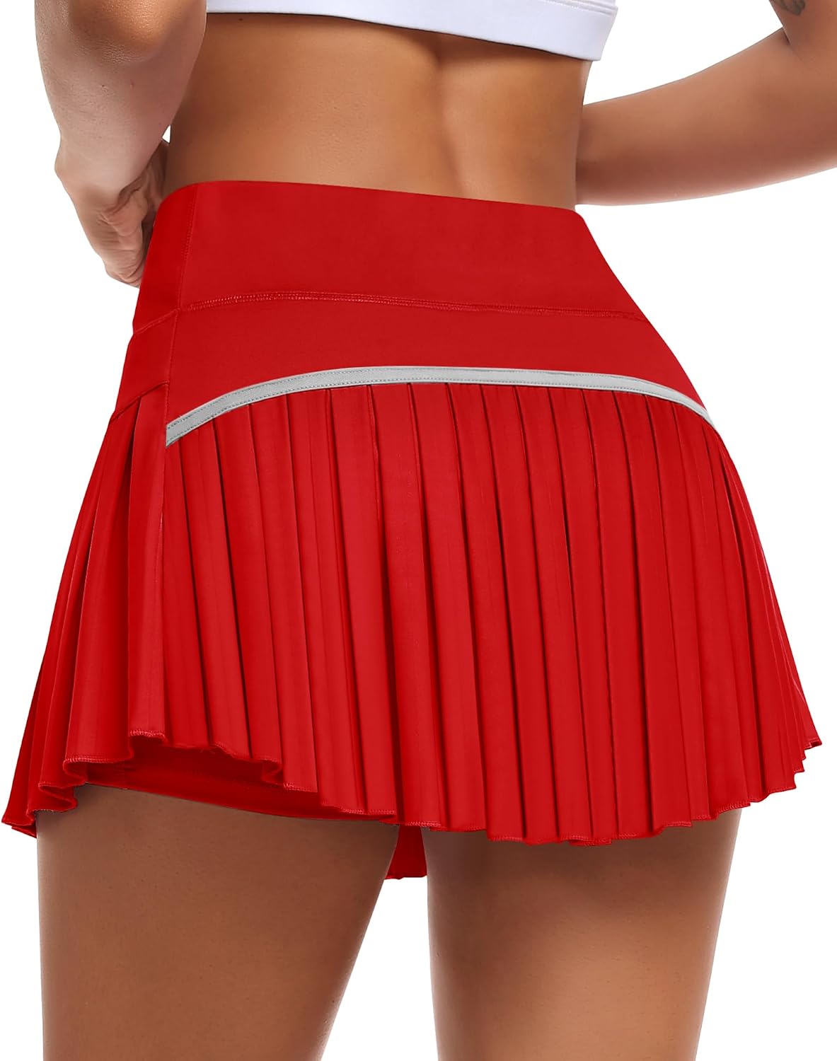 JoyGirl Women's Pleated Tennis Skirt And Shorts High Waisted Skort Mini Skirt Workout Skirt Athletic Workout Skort With Pockets.