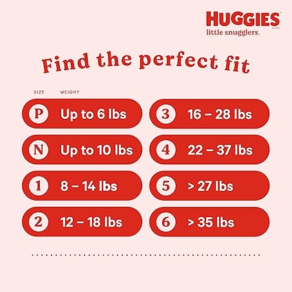 Baby Diapers Size 1 (8-14 lbs), 32ct, Huggies Little Snugglers