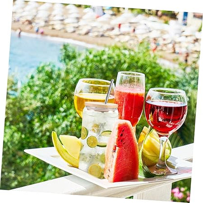 1set Glass Cup with Bamboo Lid and Stainless Steel Straw Design Tumbler for Juice Milk for Home Cafes and Parties