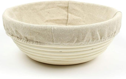 Banneton Bread Proofing Basket Sourdough Proofing Basket for Beginner  Professional Bakers, Handwoven Rattan Cane Bread Maker with Linen for Artisan Breads, 10 x 3.5 In, 2-Pound Round Brotform