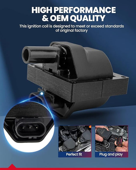 KAX Ignition Coil DR49,Fit for Silverado 1500,S10,Blazer,K1500,C1500,Astro,Tahoe,Sonoma,K1500 Suburban,K2500,Sierra 1500,C3500,Express 1500,Jimmy,Express 1500,C1500,K3500,Safari,C2500