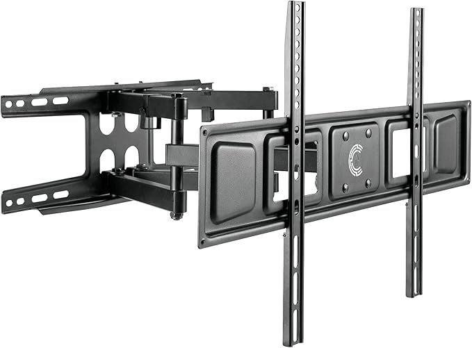 Full Motion TV Mount Articulating Arm TV Wall Mount Bracket for 37-80 Inch LED, LCD, OLED, 4K, Flat Curved TV, VESA Max 600x400, Holds 88lbs, Black