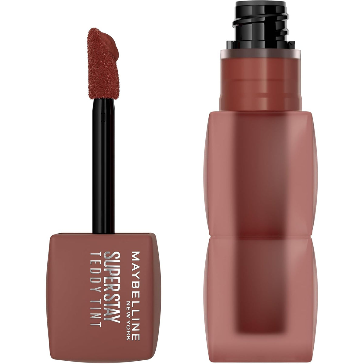 MAYBELLINE Super Stay Teddy Lip Tint, Long Lasting Matte Lipstick For Up To 12HR Wear, Mascara Tear, 1 Count (Open Box)