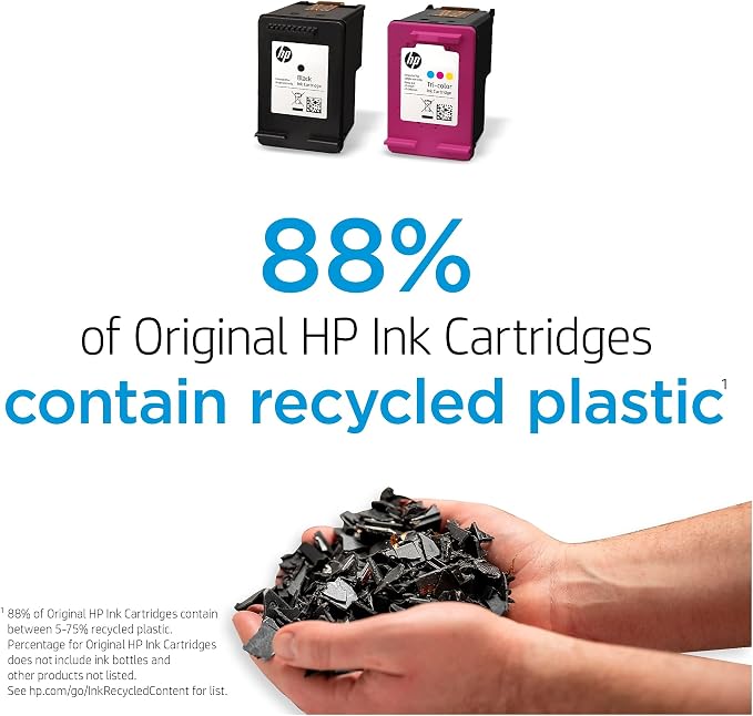 HP Original 67 Tri-Color / 67XL Black Ink Cartridges (2-Pack) | Works DeskJet 1255, 2700, 4100 Series Envy 6000, 6400 Series | Eligible for Instant Ink | 3YP30AN