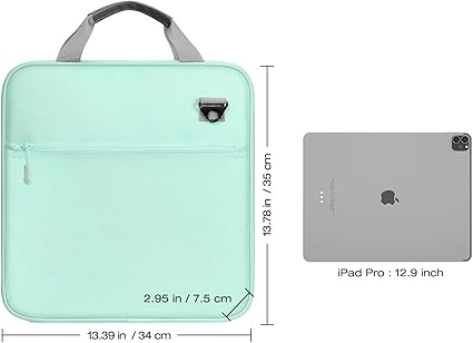 MoKo Zipper Binder, 2 Inch 3 Ring Binder with Zipper,500 Sheets Capacity Zipper Binder with Shoulder Strap & Handle,Multi-Pocket Zipper Binder Organizer for Middle School, Mint Green